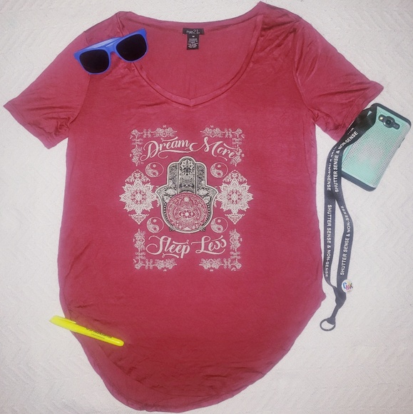 Rue21 Flowy Cranberry Top - Picture 4 of 6